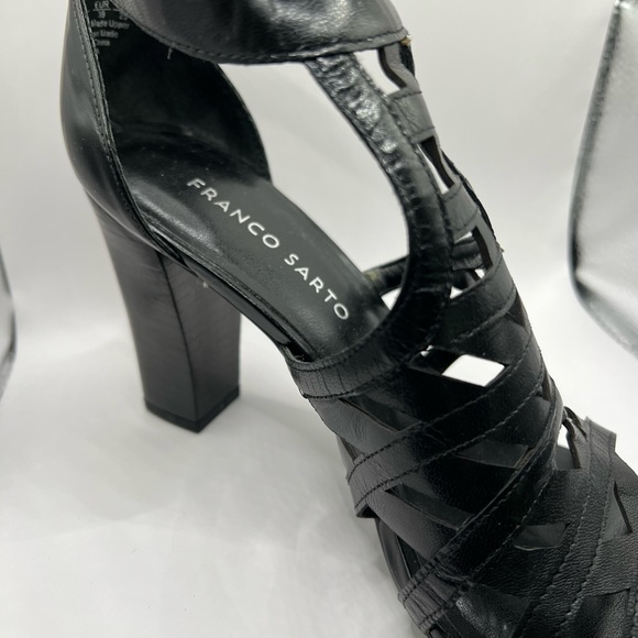 Franco Sarto Cut Leather Ankle Strap High Heel - Picture 4 of 4